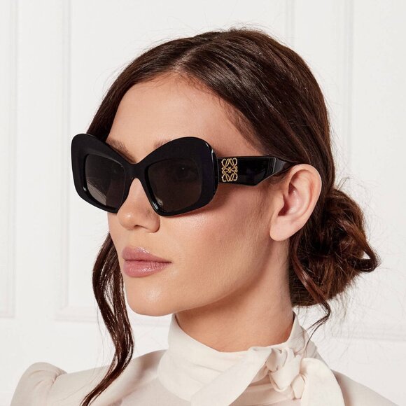 Loewe Women Sunglasses Black Grey Cat Eye LW40128I ANAGRAM 01A NEW AUTHENTIC main image 8